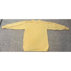 Vintage James Pringle Scotland Argyle  Diamond Pullover Sweater Yellow Medium